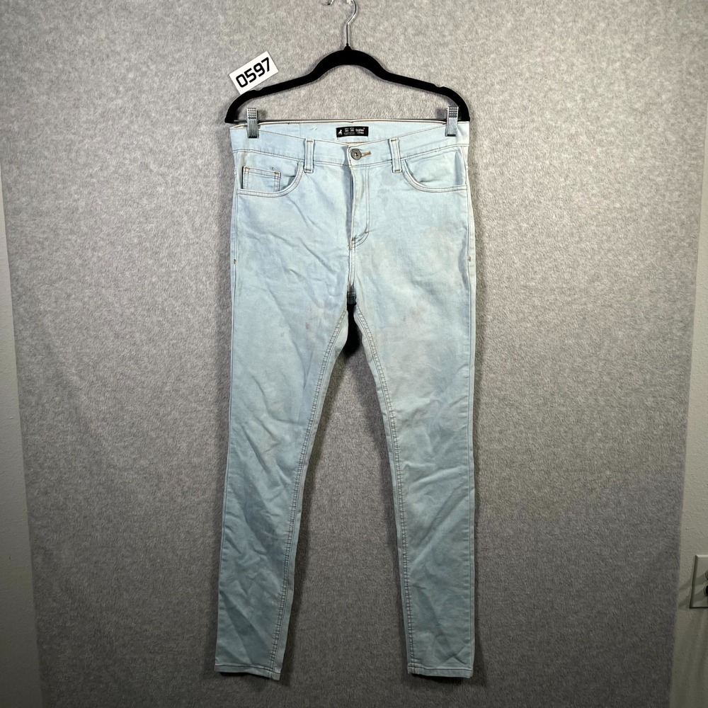 Cuidado Con el Perro Jeans Womens 30 Blue Denim Cotton Light Wash Skinny Leg